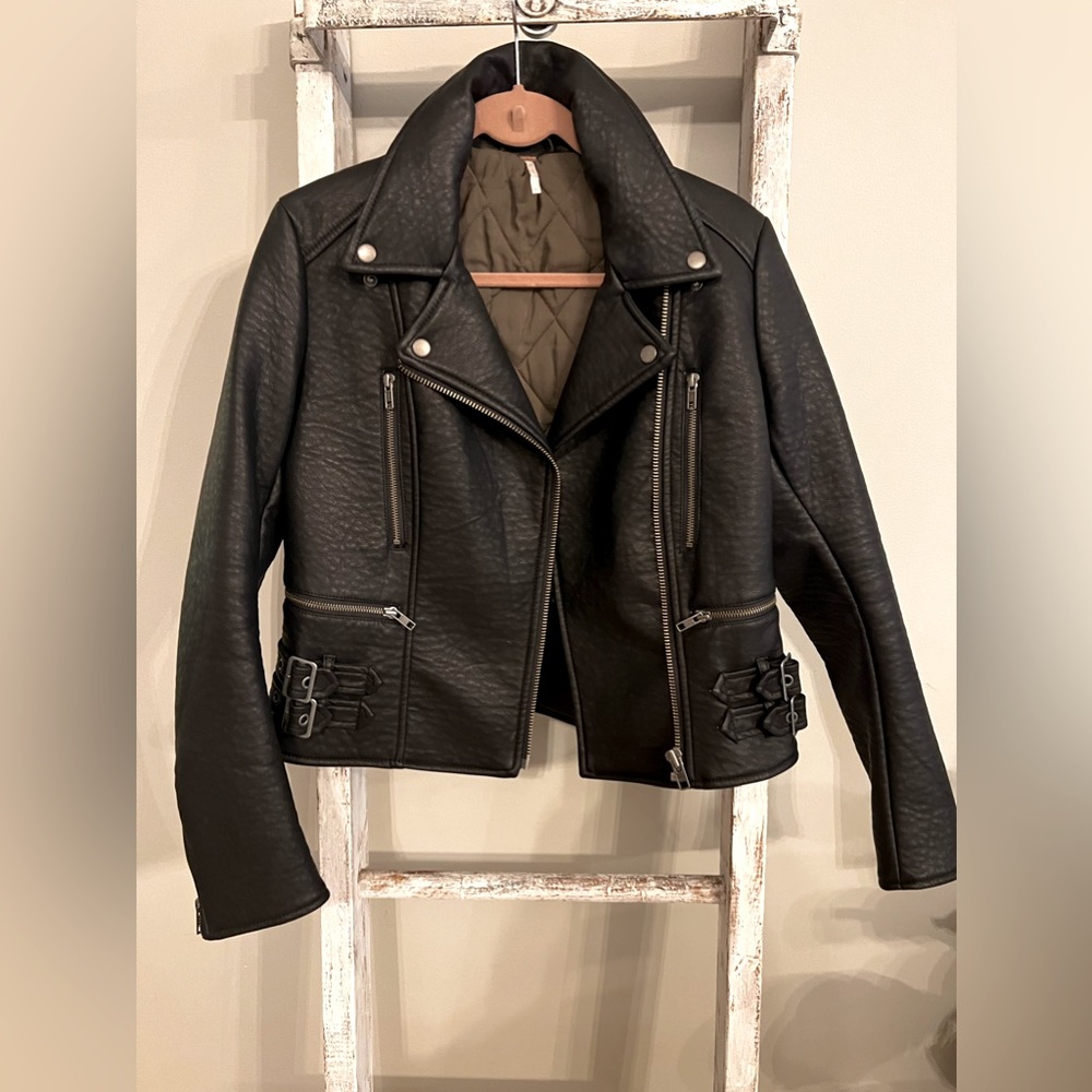 Free People Faux Leather Moto jacket